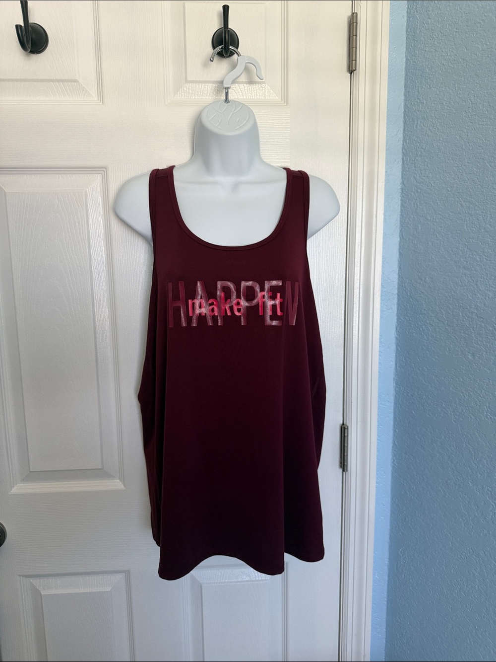 Champion Burgundy Women's Tank Top with 'Make It' Detail